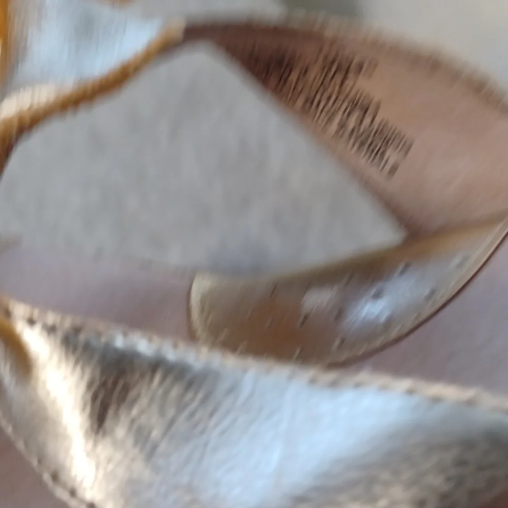 Gold Wedge Sandals - Picture 5 of 7